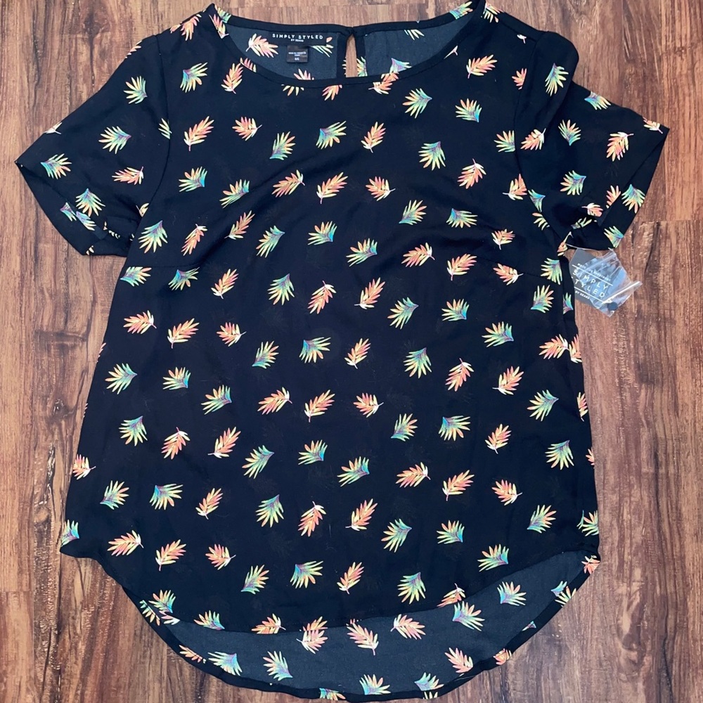 Black shirt with palms